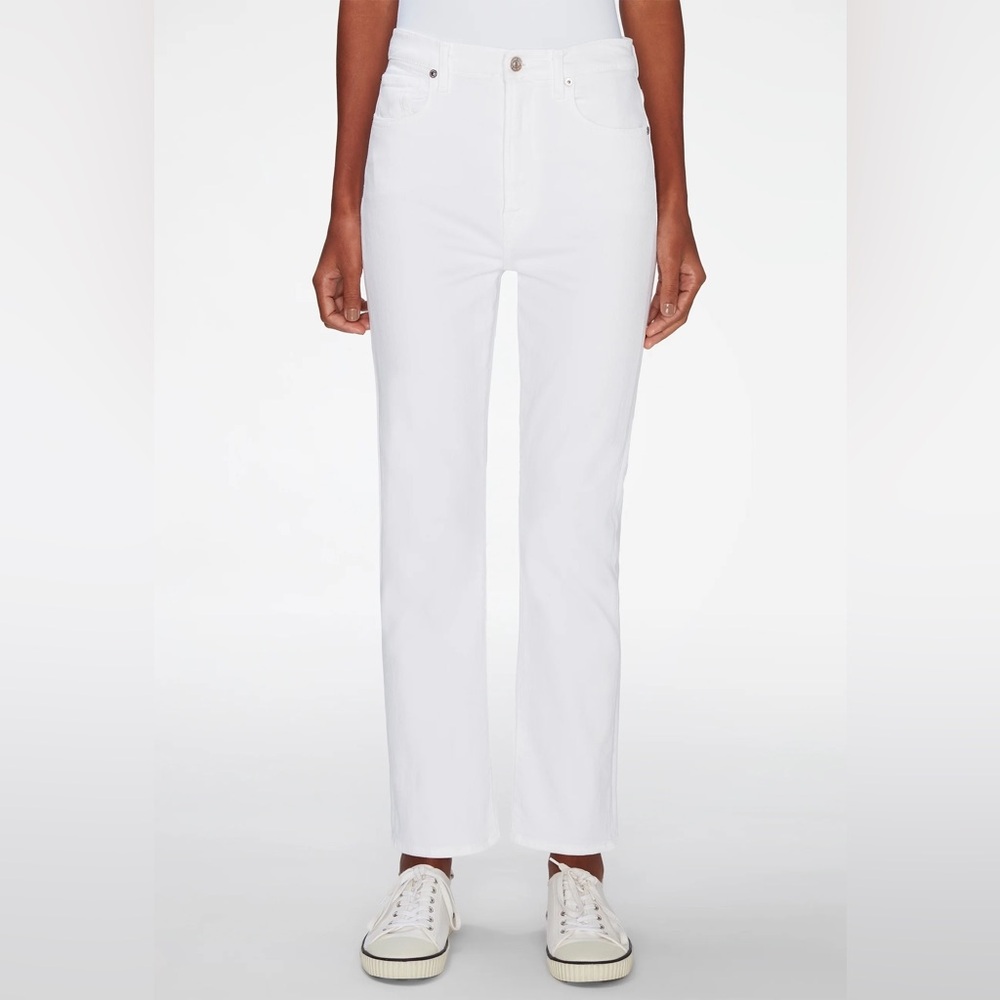 7 For All Mankind Vintage Women's Straight Leg Jeans in White